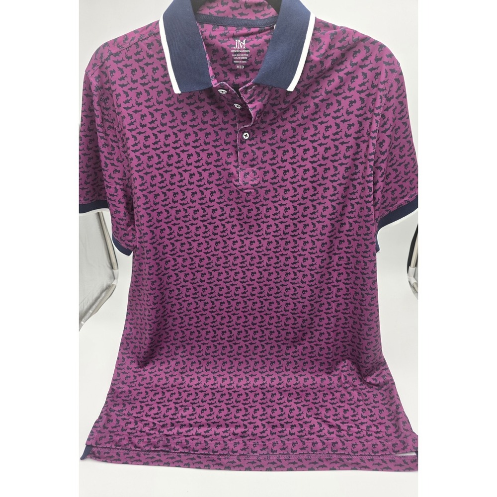Jaxson Maximus Shark Attack Design Polo and Golf Shirt Mens Medium  New w/ tags